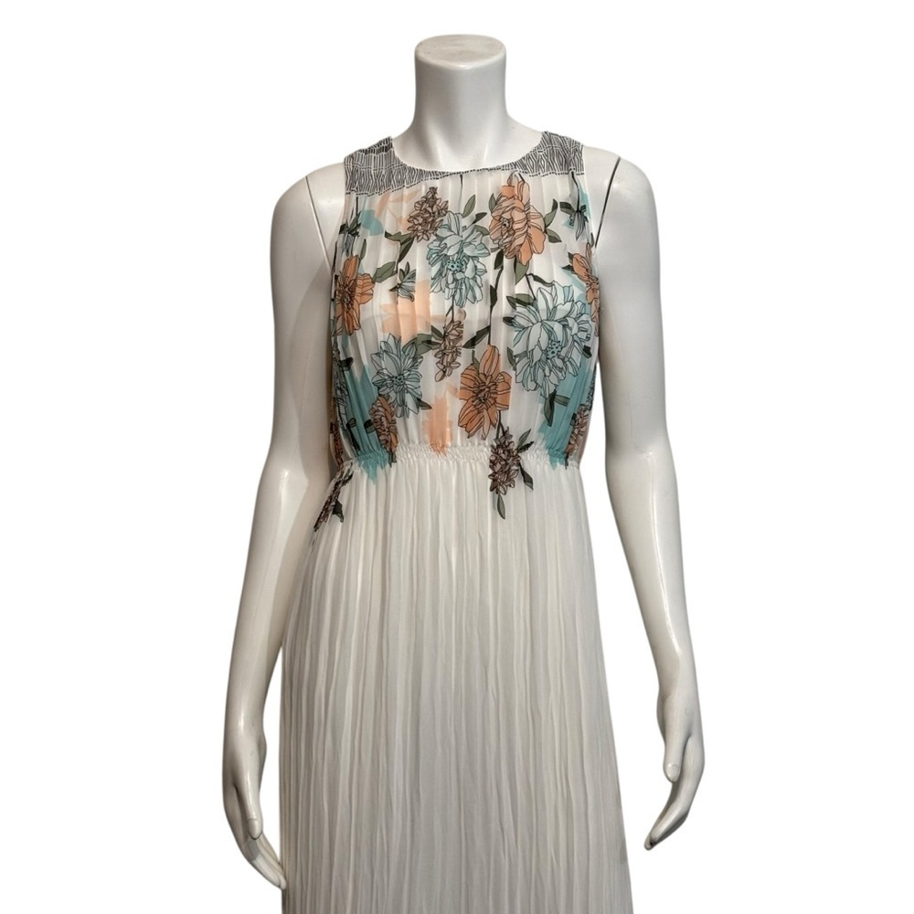 Impressions Sleeveless Maxi dress with flowers print Sz S - Picture 5 of 9